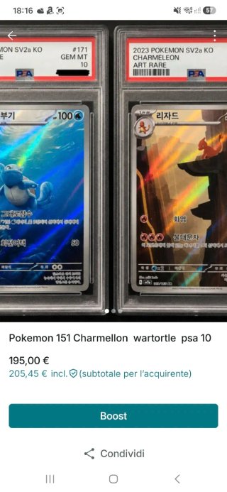 Carte Pokemon Charmellon PSA 10