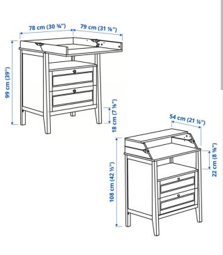 Cambiador Ikea Sundvik Blanco