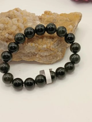 Pulsera de Obsidiana Natural Negra