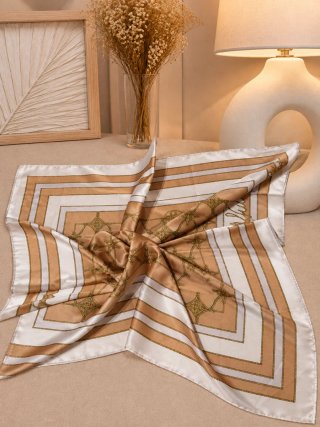 Pañuelo Beige y Dorado