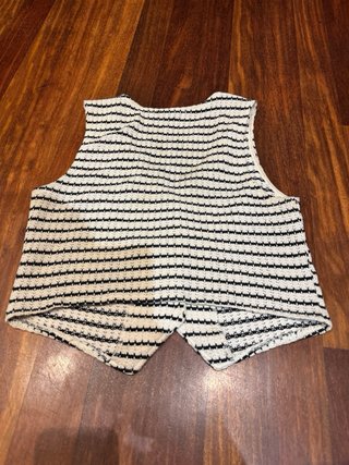 Conjunto Mango Rayas Beige y Negro