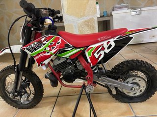 Moto Cross Infantil GMX 50 Roja y Blanca