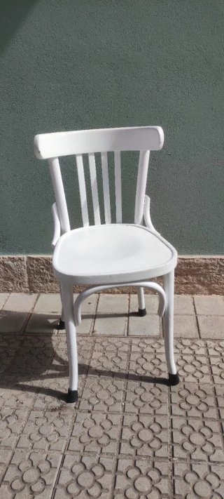 Mesa madera y hierro con 4 sillas