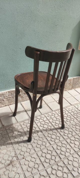 Mesa madera y hierro con 4 sillas