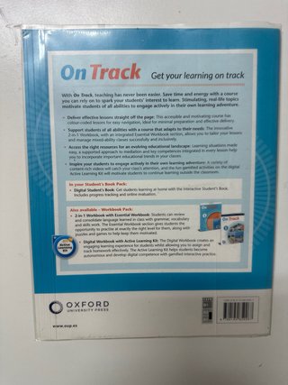 Libro de ingles 1er ESO, On Track, Oxford.