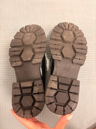 Mocasines Zara plataforma con flecos talla 37