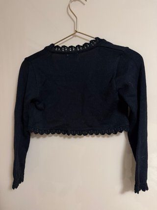 Bolero torera Pecesa negro encaje lazo/