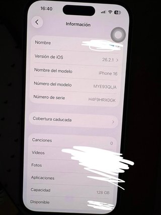 iPhone 16 128GB Blanco Caja Original