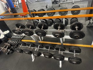 Mancuernas profesionales gimnasio 12-25 kg + rack