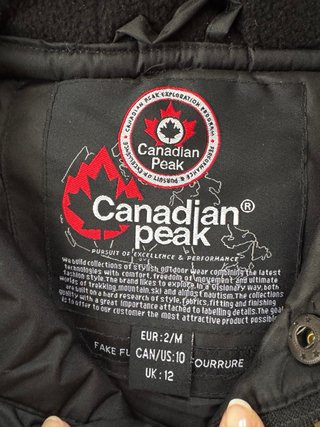 Abrigo Canadian Peak Negro Talla M