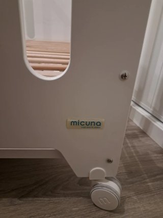Cuna MICUNA 60x120cm blanca con cajón