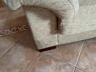 Conjunto 2 sofás 2 y 3 plazas tela beige