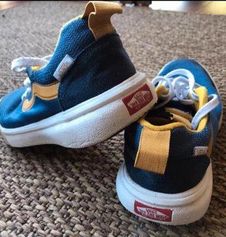 Zapatillas Vans Talla 38.5 Azul y Amarillo