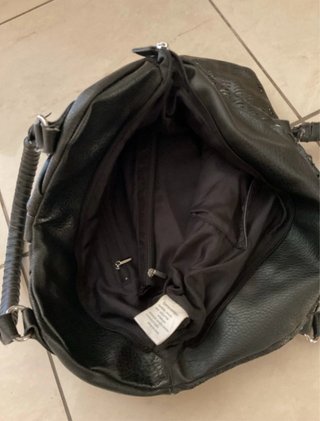 Borsa morbida in pelle nera