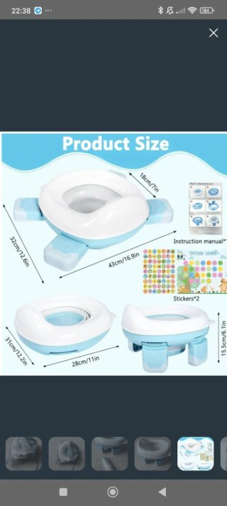 Orinal Reductor WC 3 en 1 Panda Azul
