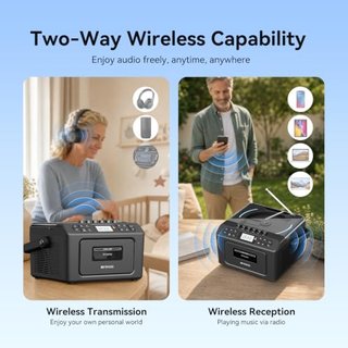 Retekess TR642 Radio CD Cassette Mando
