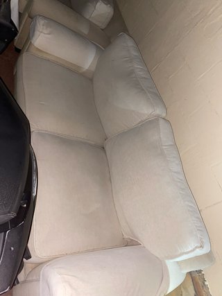 Sofá 3 y 2 plazas beige tela 250€ las dos piezas