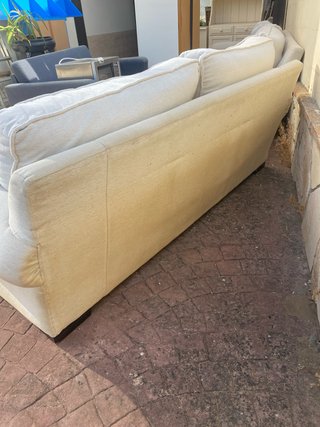 Sofá 3 y 2 plazas beige tela 225€ las dos piezas