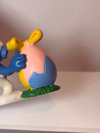 Pitufo con Huevo Pascua Vintage
