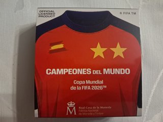 Moneda Plata FIFA Campeones Mundial España 5 Euro