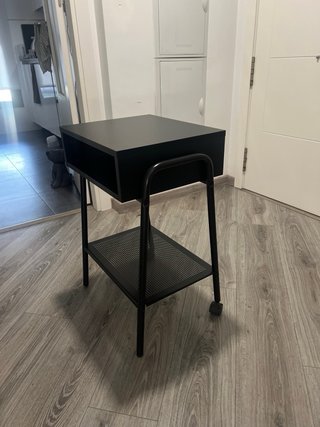 Mesita de noche IKEA SETSKOG Negra