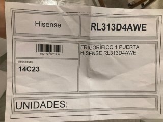 Frigorífico Hisense RL313D4AWE Blanco 242L Nuevo