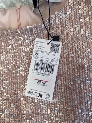 Vestido Zara lentejuelas rosa
