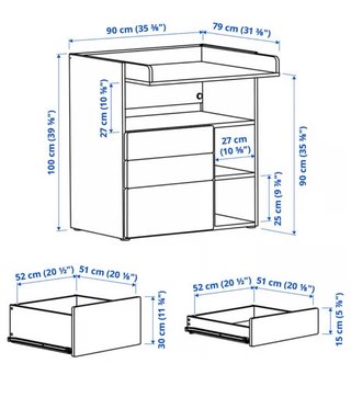 Cambiador Bebé Ikea Blanco