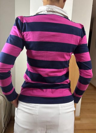 Polo Ralph Lauren Rayas Rosa y Azul
