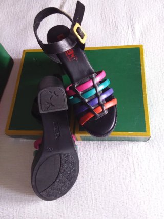 Sandalias Pikolinos Tacon Ancho Multicolor
