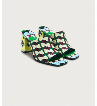 Sandalias tacón Zara estampado T/37