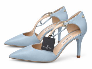 Zapatos de tacón Martinelli azul y beige