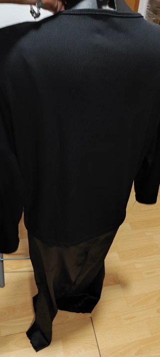 Conjunto 2 piezas negro top y vestido L