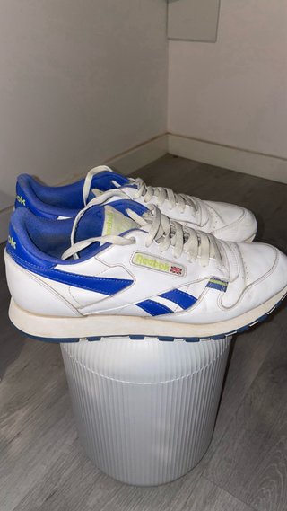 Reebok Cuero Vintage Azul Blanco