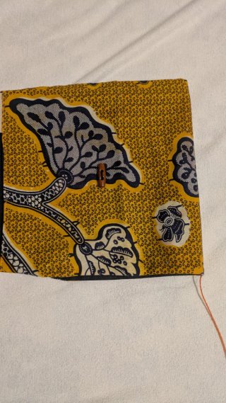 Funda libro artesanal tela estampada