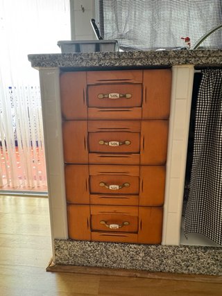 Mueble de cocina 4 cajones madera