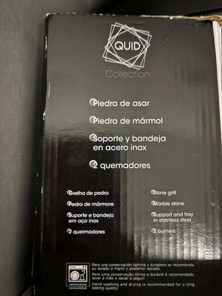 Set piedra asar QUID + 2 quemadores