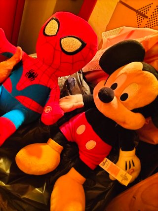 Peluche Spiderman y Mickey Disney