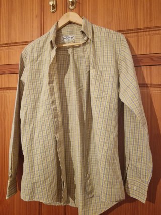 Camisa Burberry Cuadros Amarilla y Azul