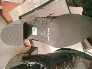 Zapatos Luis Gonzalo Piel Cocodrilo Negros