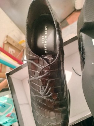 Zapatos Luis Gonzalo Piel Cocodrilo Negros