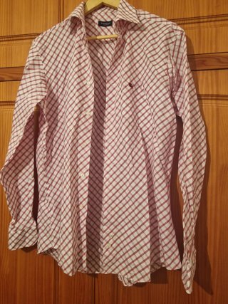 Camisa Burberry Cuadros Rojo y Blanco