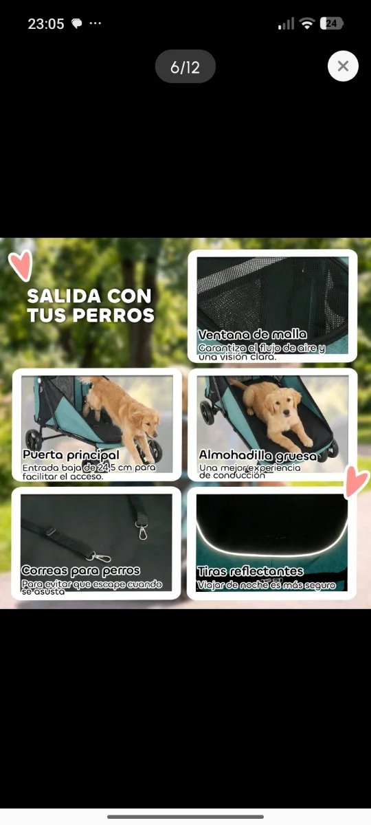 Carro Paseo Perro hasta 30kg