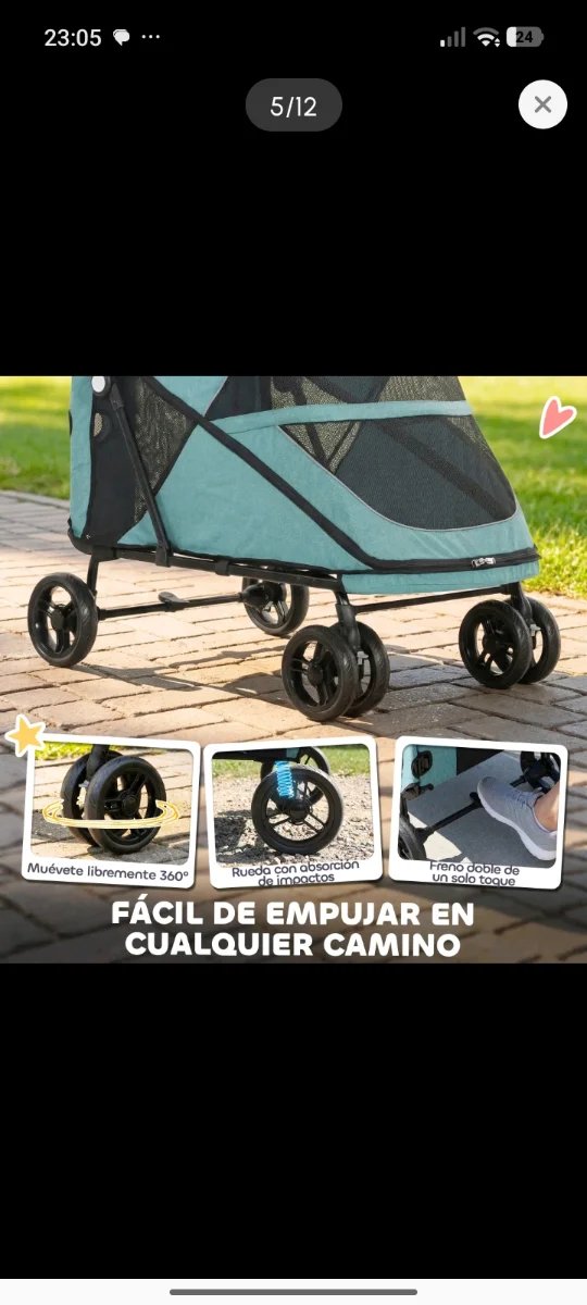 Carro Paseo Perro hasta 30kg