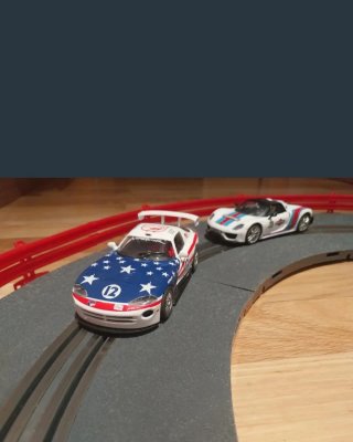 Scalextric Curva Chicane Gris Punta Flecha