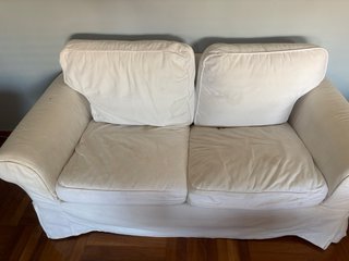 Conjunto Sofás y sillón EKTORP IKEA blancos