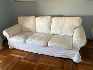 Conjunto Sofás y sillón EKTORP IKEA blancos