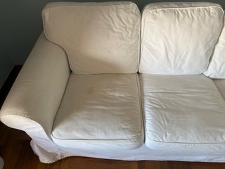 Conjunto Sofás y sillón EKTORP IKEA blancos