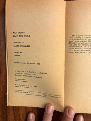 Un mundo feliz novela