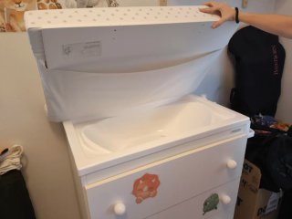 Bañera Cambiador bebé con cajones